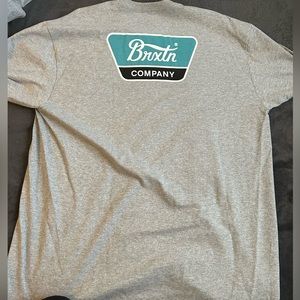 Grey and teal Brixtom Large Tee Shirt